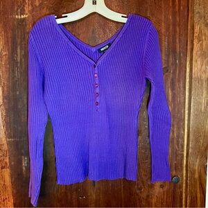 Metrostyle Deep Purple Knit Top